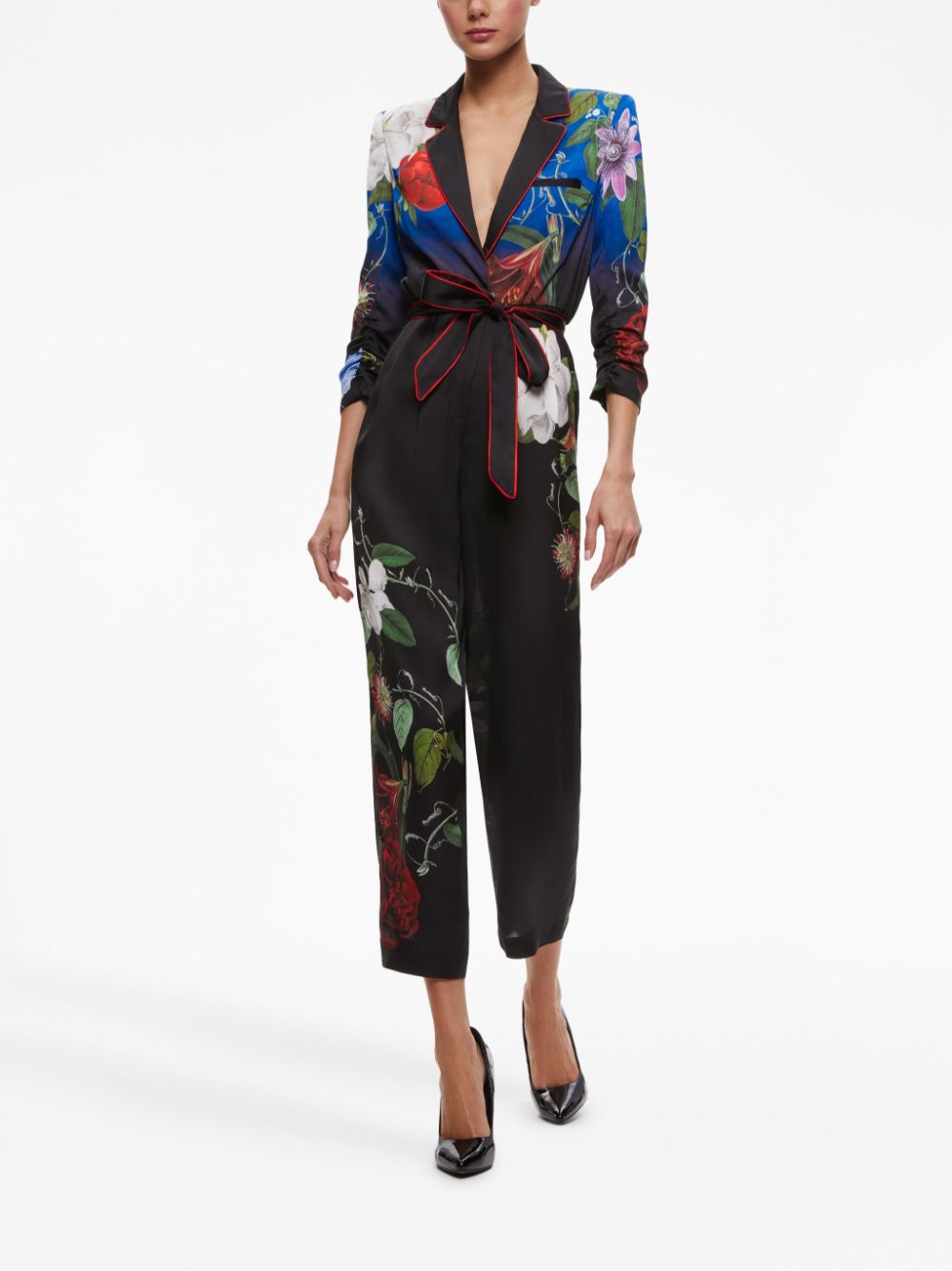 alice + olivia Geplooide jumpsuit - Zwart