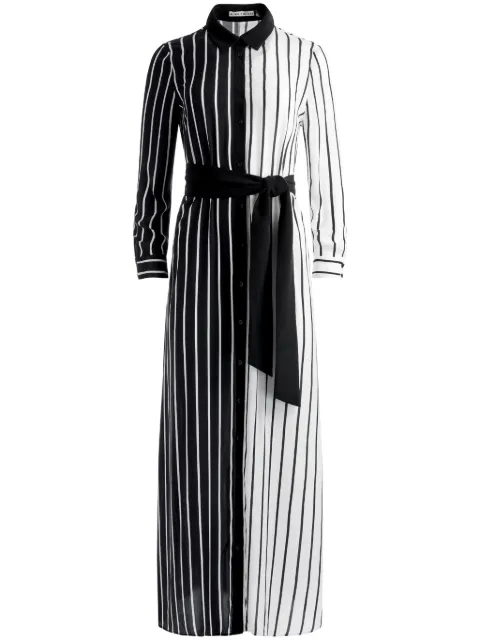 alice + olivia Chassidy striped maxi shirtdress