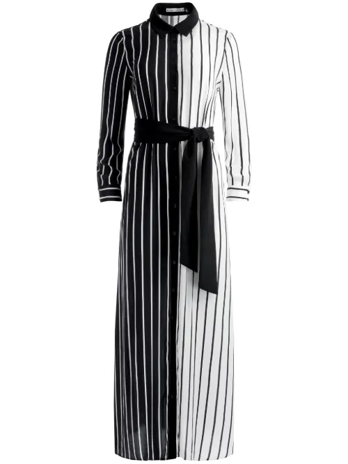 Robe-chemise rayée Chassidy à coupe longue - alice + olivia - Modalova
