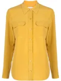 Equipment Signature long-sleeve silk shirt - Yellow