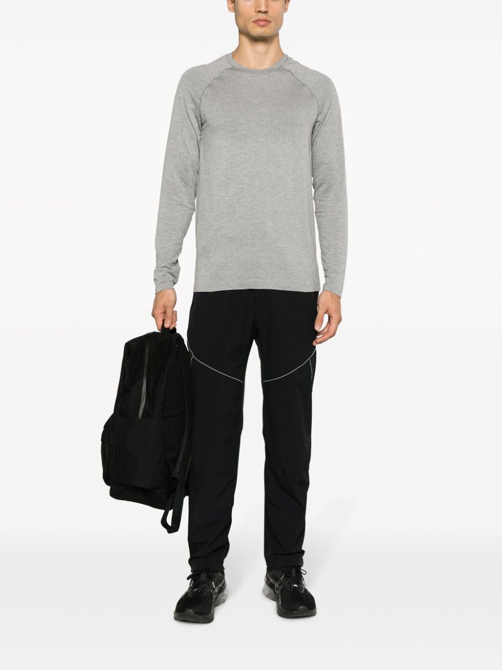 lululemon perforated-detail long-sleeved T-Shirt - Grijs