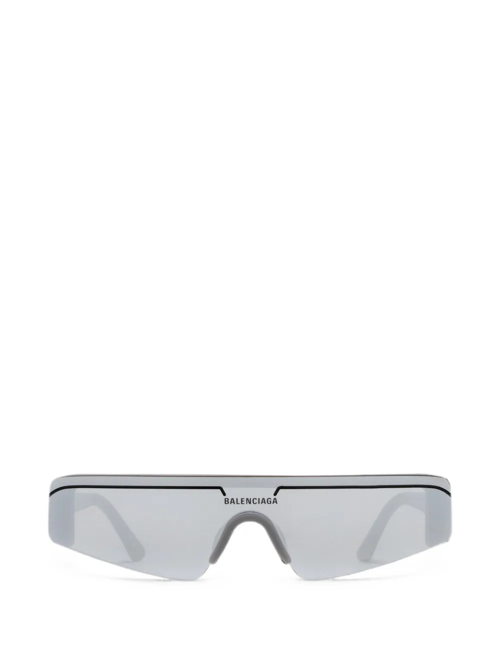 Balenciaga Eyewear Ski zonnebril met rechthoekig montuur Grijs