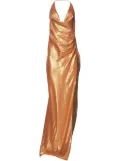 Retrofete Cleo metallic-finish dress - Gold