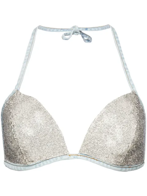 Retrofete Reign crystal-embellished bra 