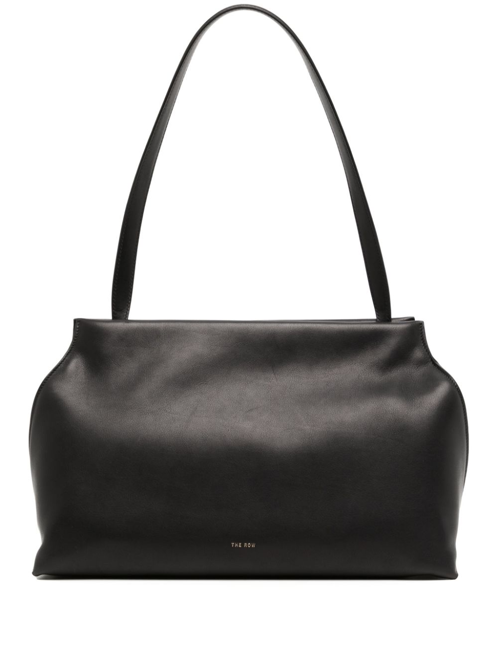 The Row Sienna Leather Shoulder Bag In Schwarz