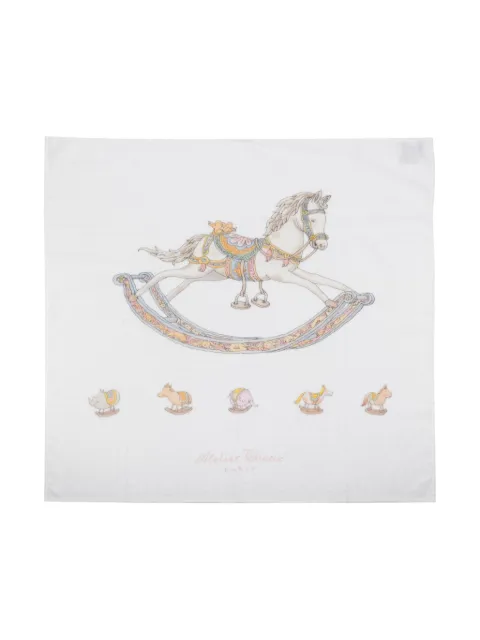 Atelier Choux Rocking Horse organic cotton blanket