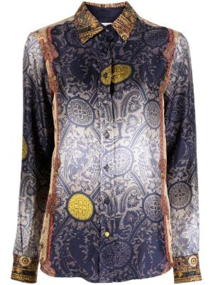 Pierre-Louis Mascia Jacquard Silk Shirt - Farfetch