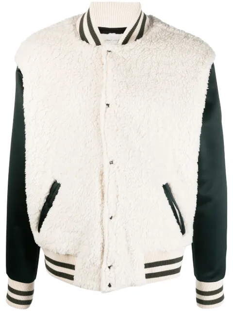 Greg Lauren colour-block varsity bomber jacket