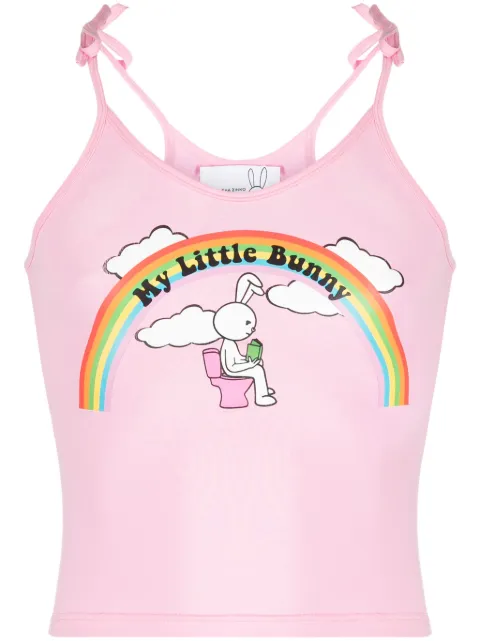 Natasha Zinko My Little Bunny cotton tank top