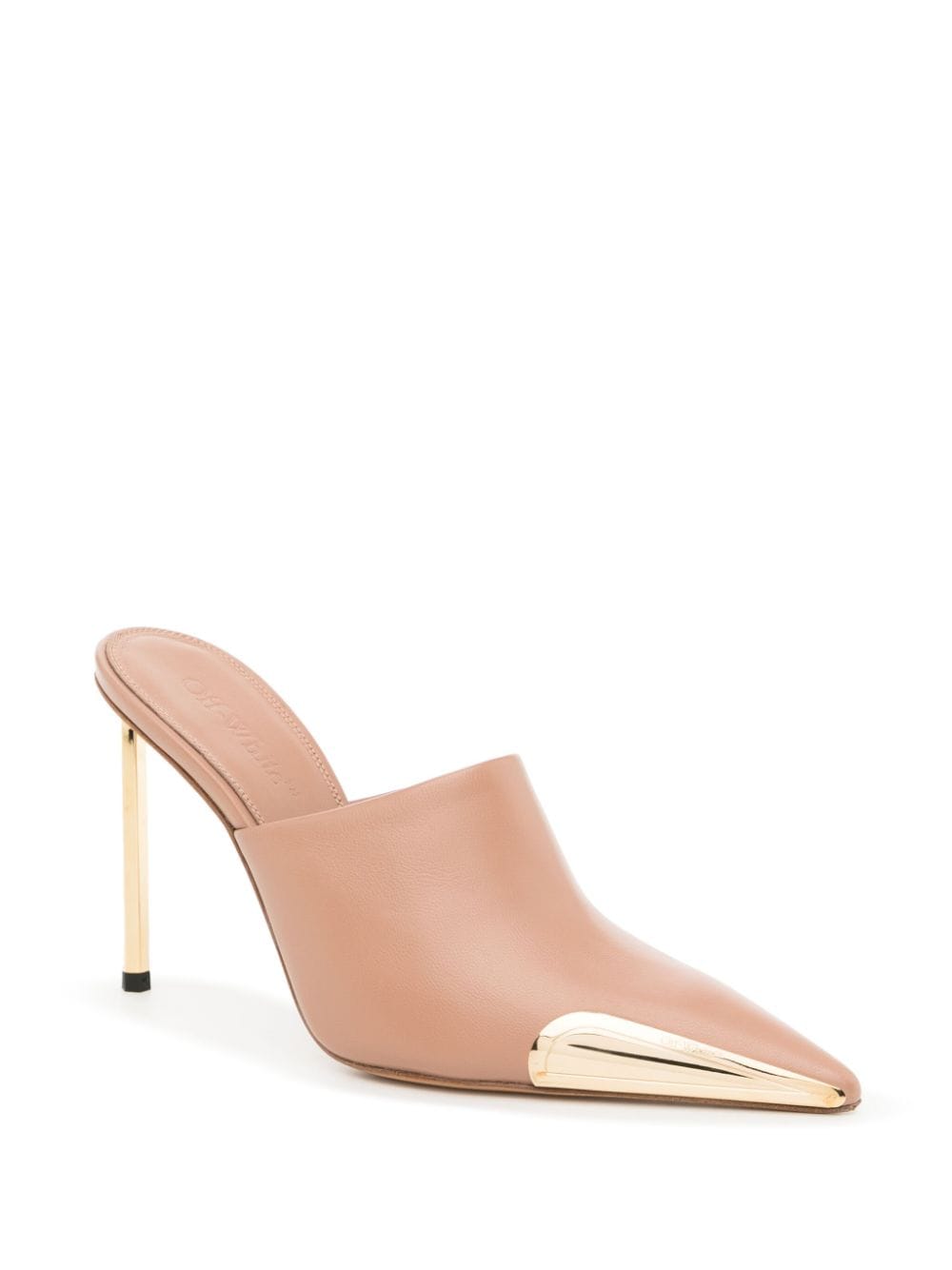 Shop Off-white Allenframe 90mm Leather Mules In Rosa
