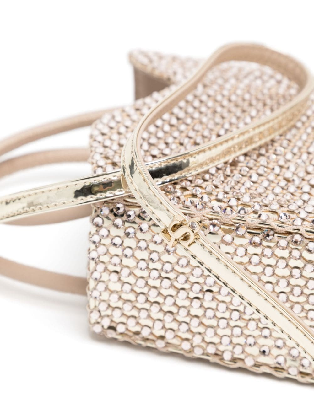 Shop Le Silla Ivy Crystal-embellished Mini Bag In Gold