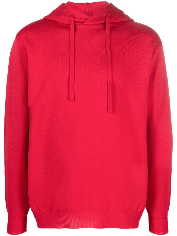 Red hoodie drawstring hot sale