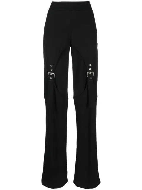 Blumarine buckle-detail flared trousers