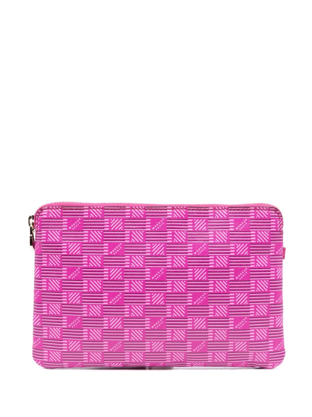 Moreau Monogram-print Leather Clutch Bag In Pink