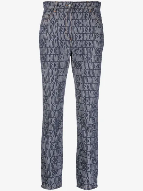Moschino Jeans slim con logo jacquard