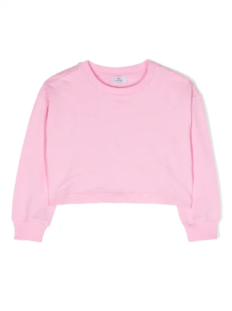 Chiara Ferragni Kids logo-embroidered cotton sweatshirt