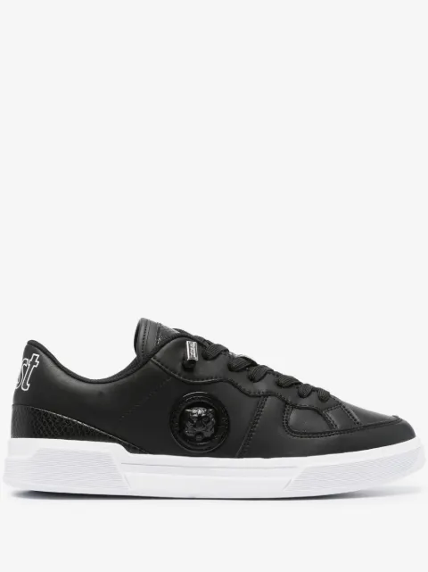 Just Cavalli logo-patch leather sneakers