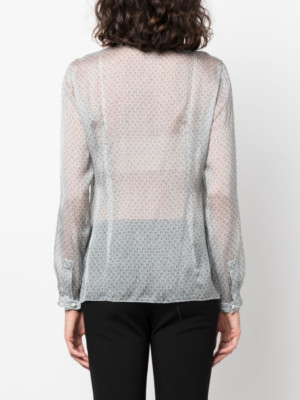 Emporio Armani geometric-pattern silk blouse Women