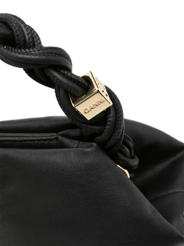 Ganni leather tote online bag