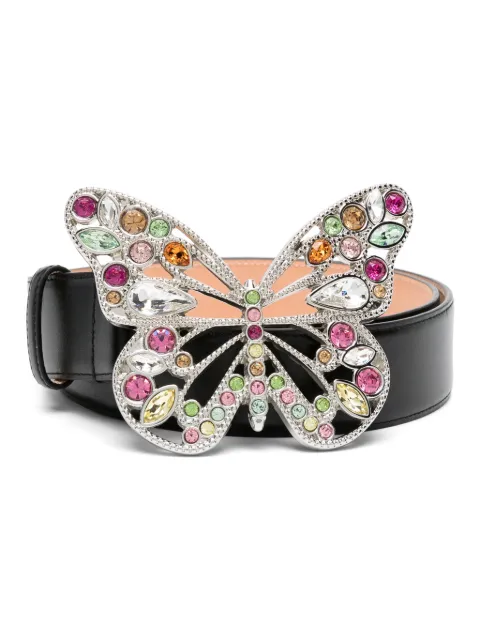 Blumarine butterfly-buckle leather belt