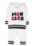 Moncler Enfant logo-embroidered cotton tracksuit set - White