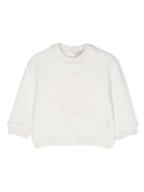 Moncler Enfant logo-embroidered fleece sweatshirt