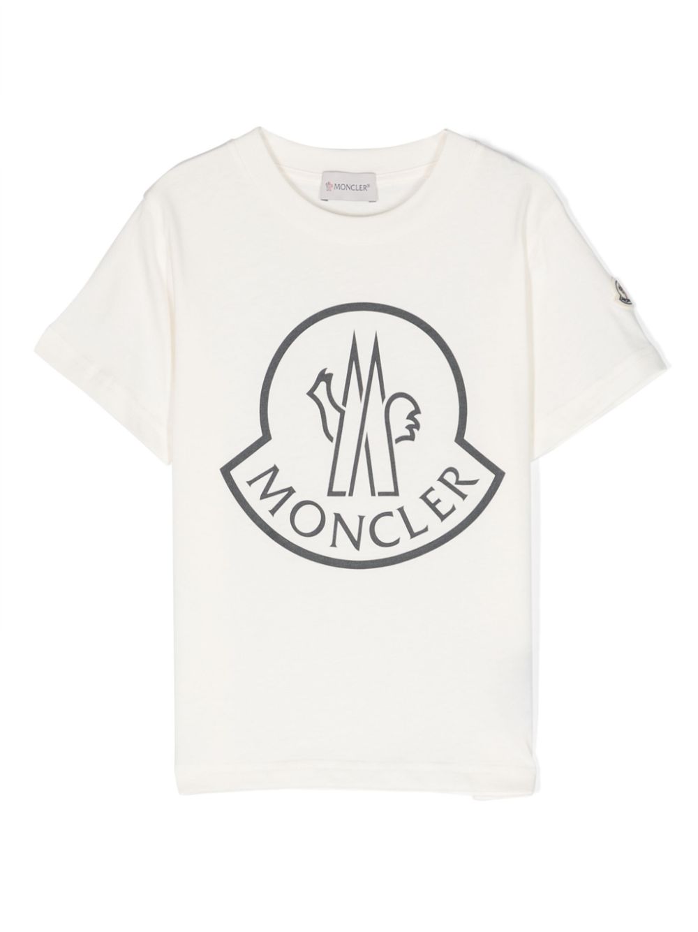 Moncler Enfant logo-print cotton T-shirt - Neutrals