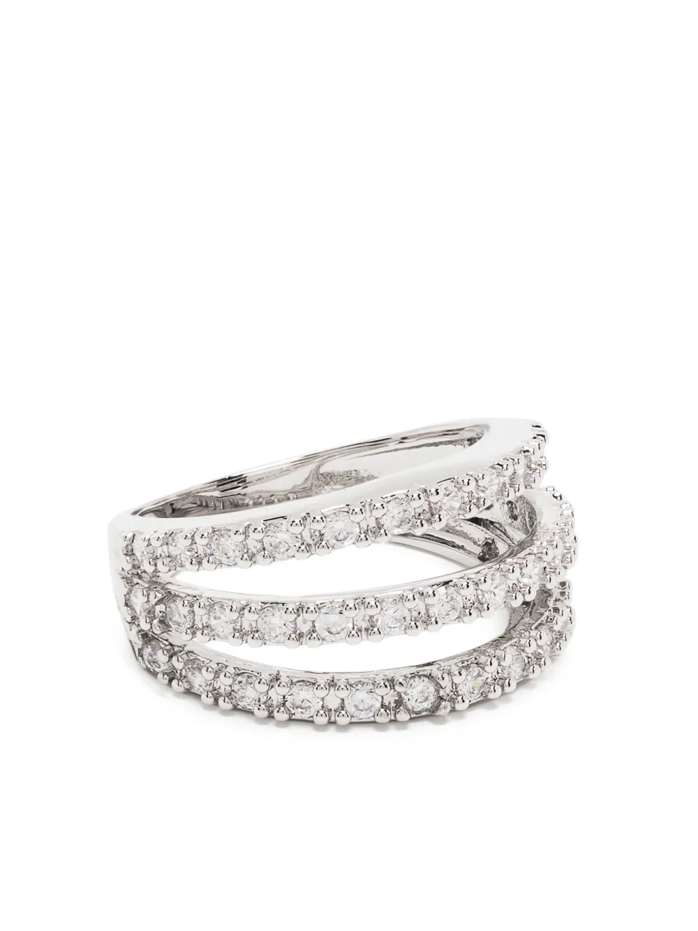 Kenneth Jay Lane crystal-embellished layered ring