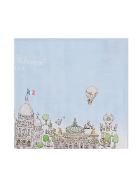 Atelier Choux manta con ilustración estampada