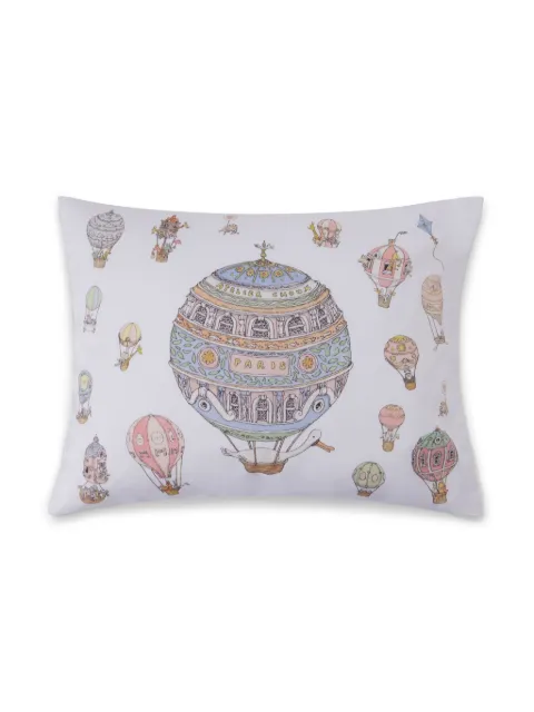 Atelier Choux illustration-print organic cotton cushion