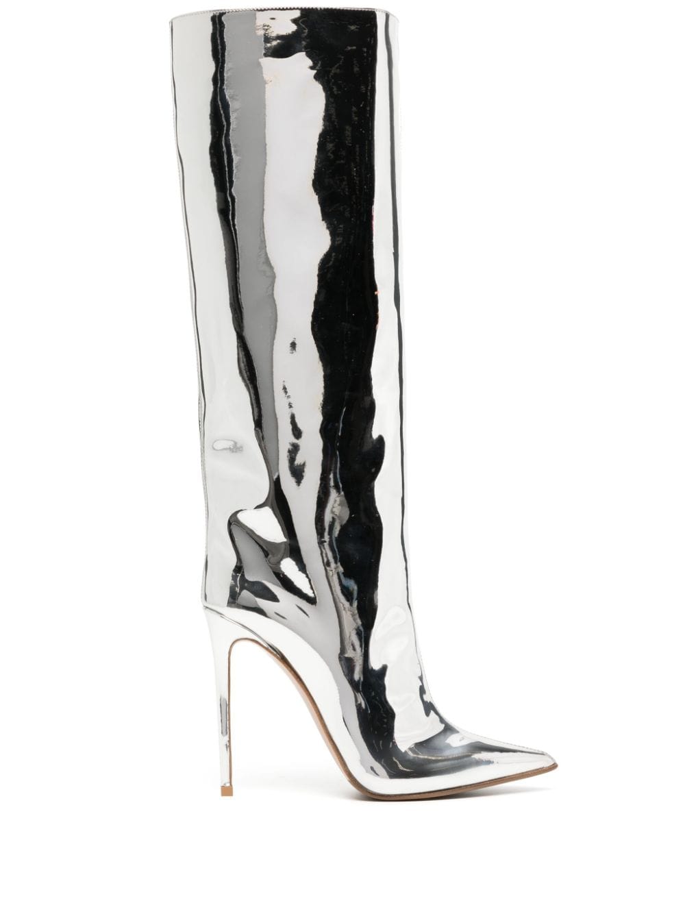 Le Silla 120m Eva Leather Boots In Silver