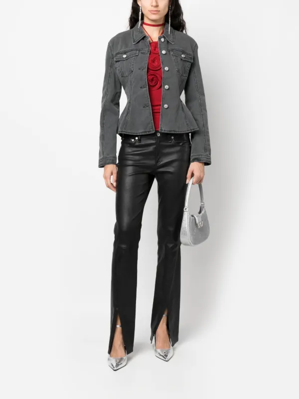 【関税込み】Magda Butrym グレー クラシック デニムジャケット Magda Butrym デニムジャケット | グレー | FARFETCH JP
