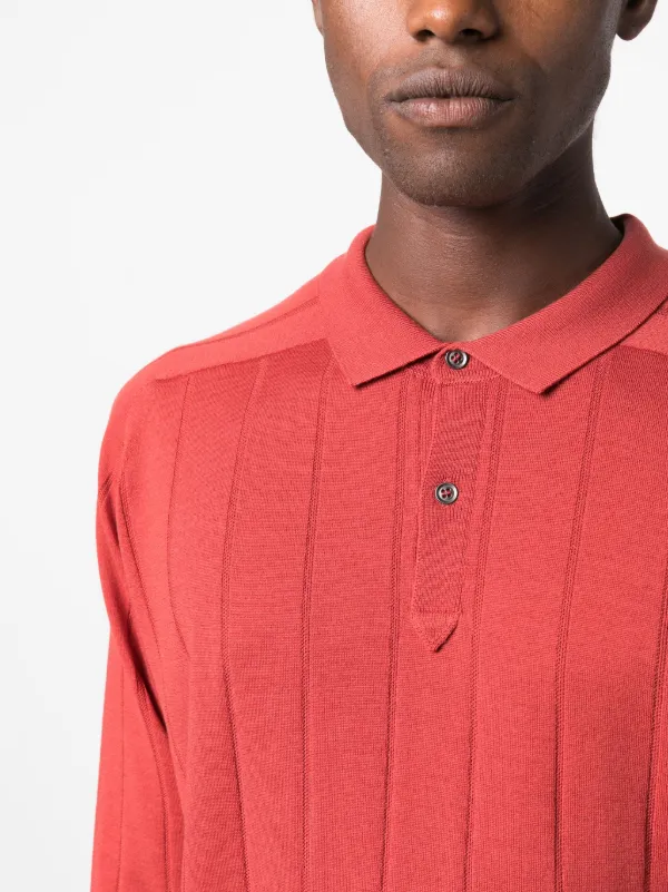 John Smedley fine-knit Wool Polo Shirt - Farfetch