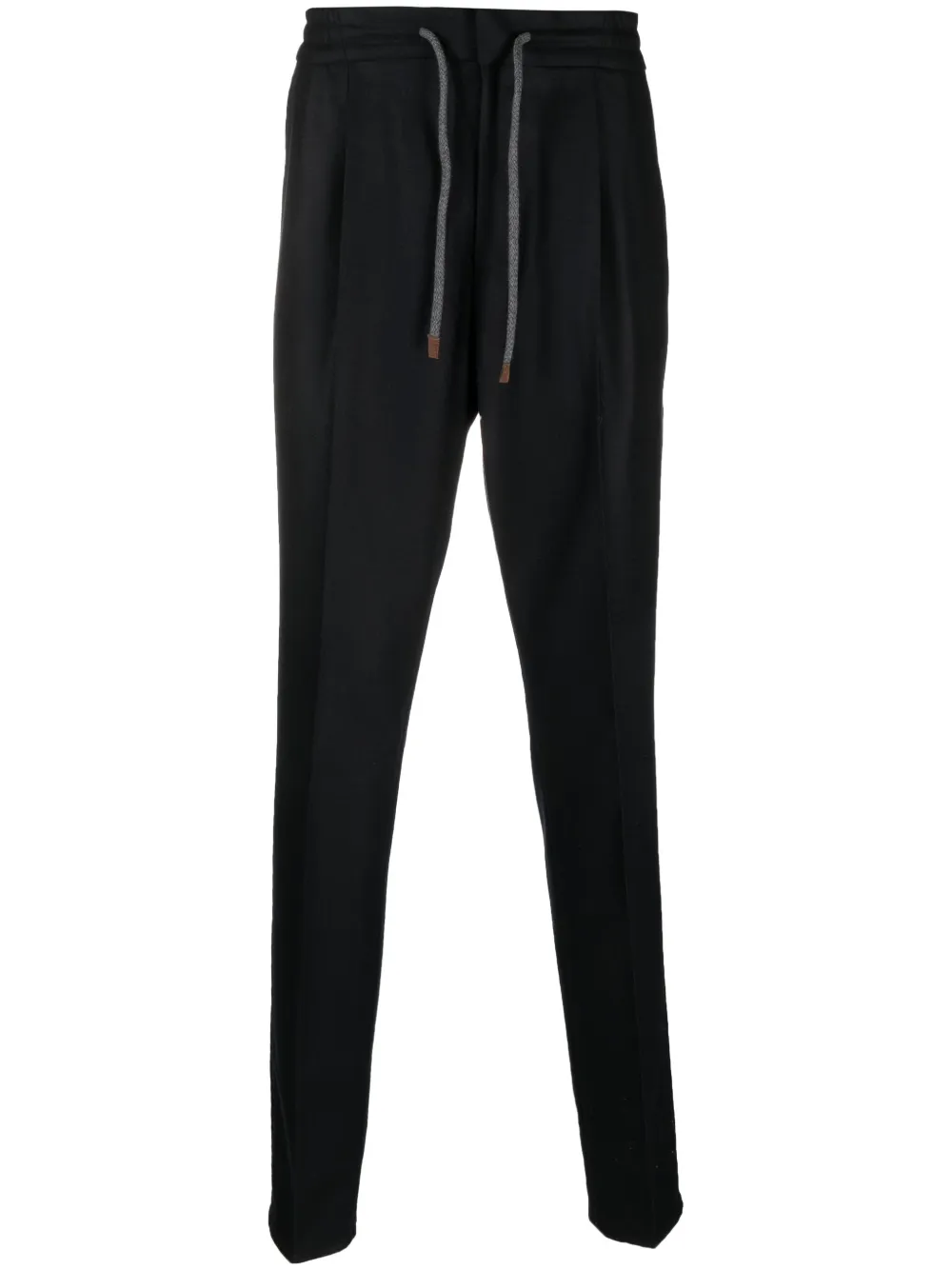 Brunello Cucinelli tapered virgin-wool track pants | Black | Image 1