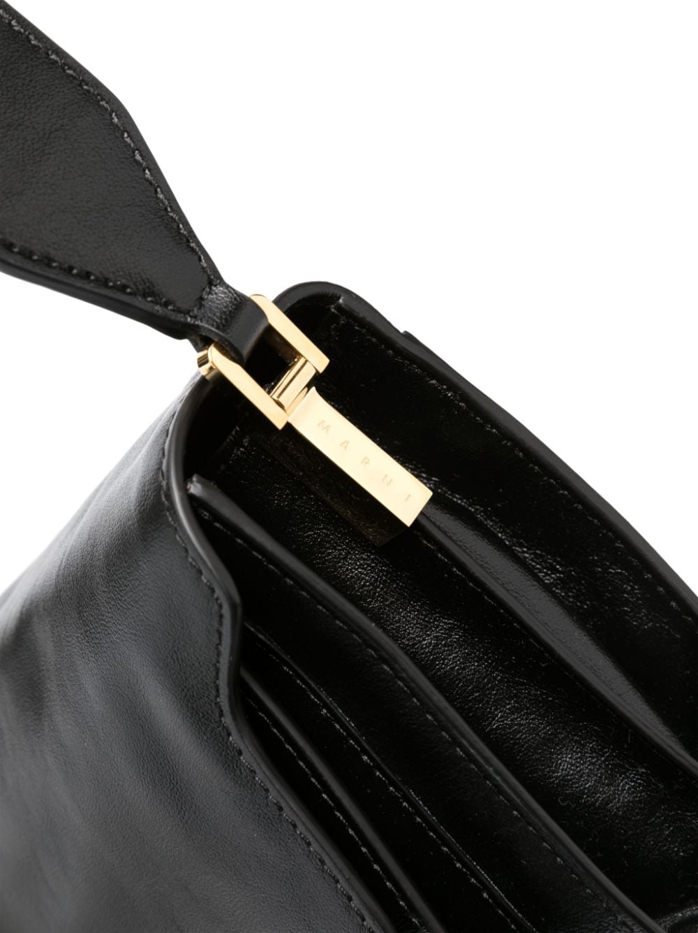 Shop Marni Medium Trunk Soft Crossbody Bag In Black