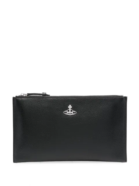 Vivienne Westwood Orb-plaque zipped pouch