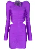 Giuseppe Di Morabito flower-detailing cut-out minidress - Purple