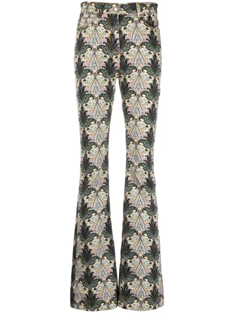 ETRO paisley-print high-rise flared jeans