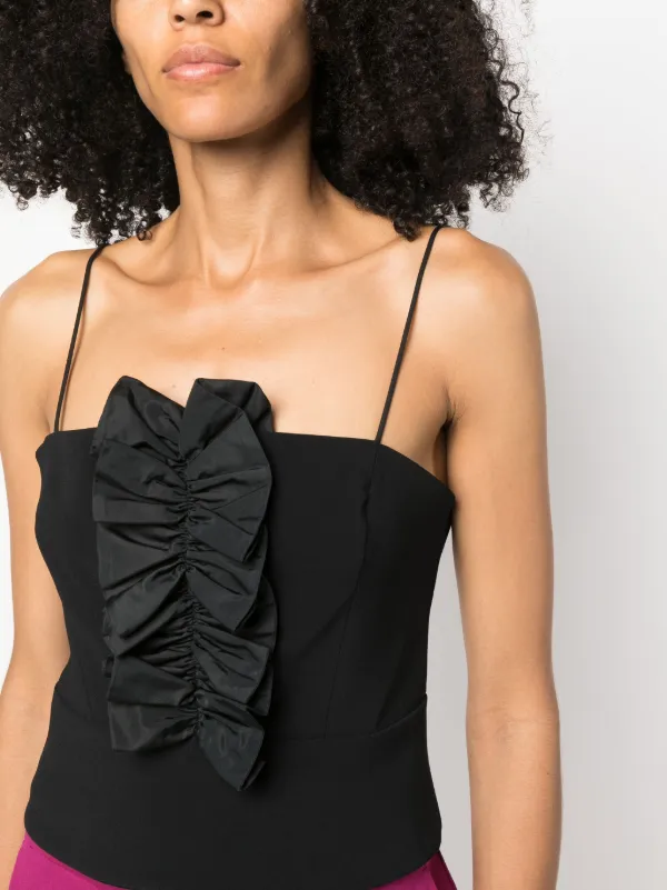 PINKO ラッフルトリム キャミソール | ブラック | FARFETCH JP