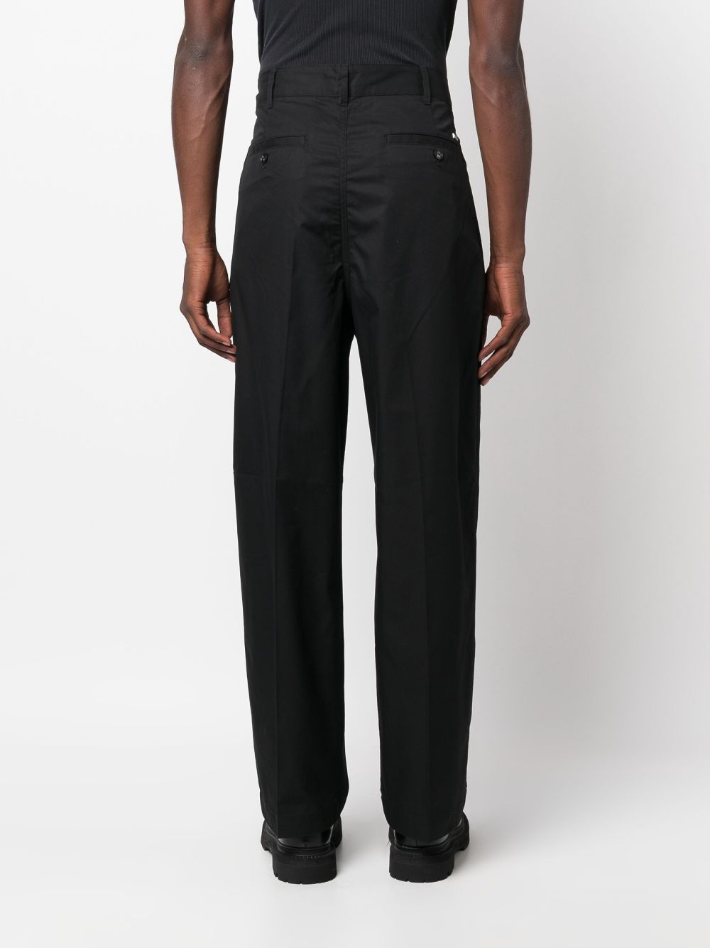 Emporio Armani pleat-detail straight-leg trousers Men