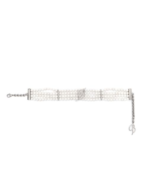 Blumarine pearl-embellished choker necklace