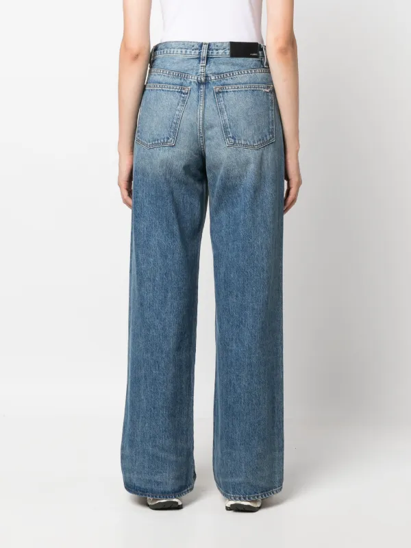 デニム・ジーパン AMIRI Women Denim Pants AW23WDF006547 BLUE AMIRI high-rise wide-leg Jeans | Blue | FARFETCH