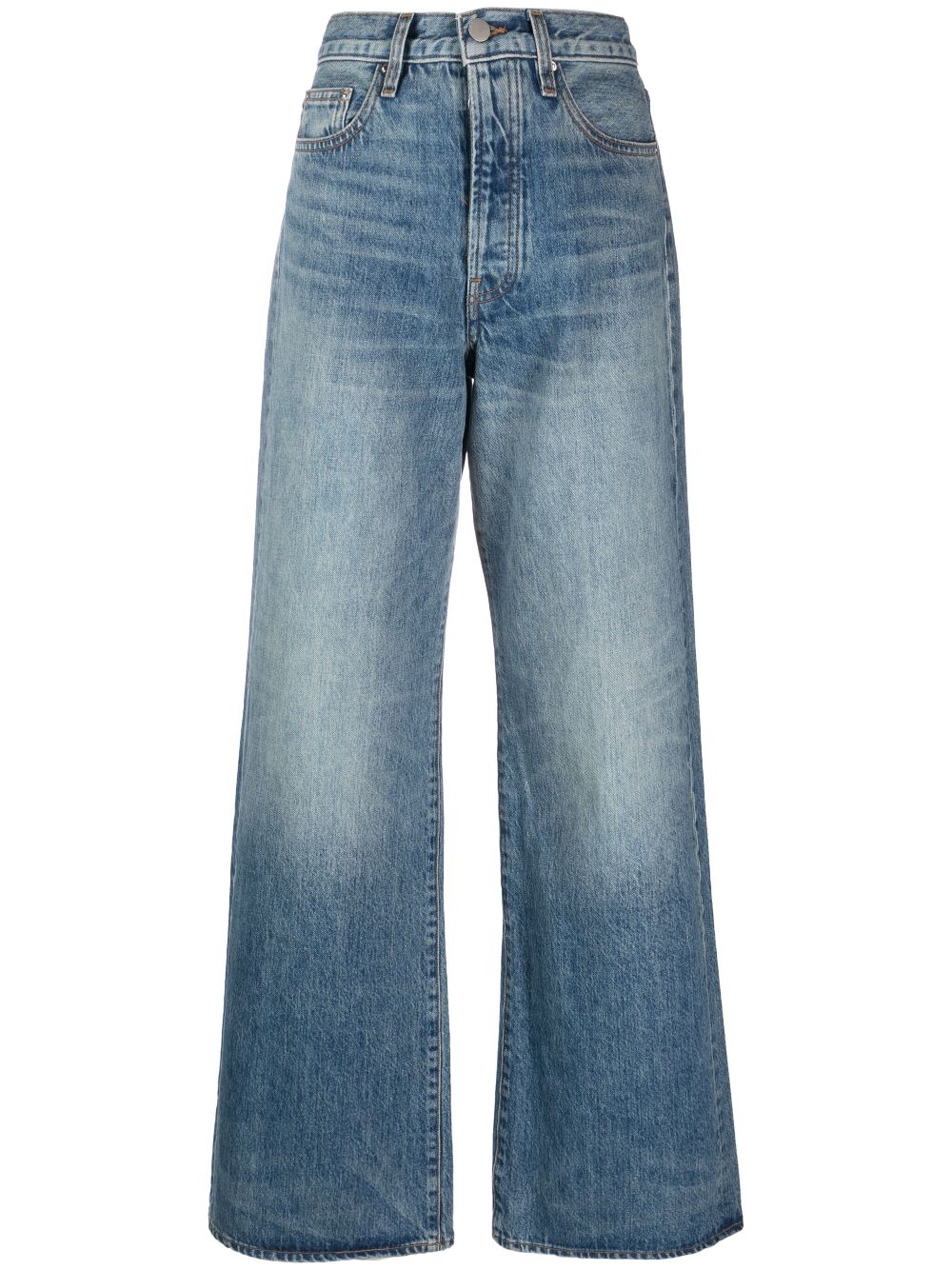 high-rise wide-leg jeans