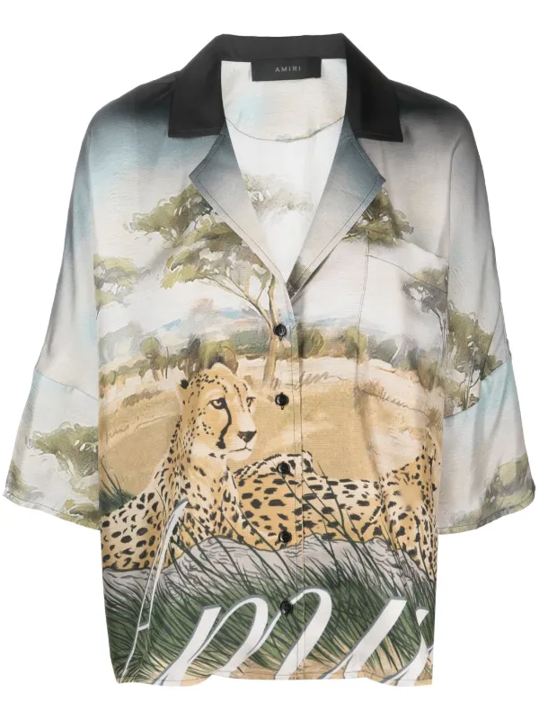 silk cheetah shirt