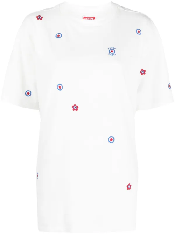 Kenzo embroidered-logo T-shirt - Farfetch