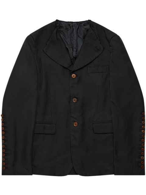 Black Comme Des Garcons button-embellished flap-pockets blazer Men