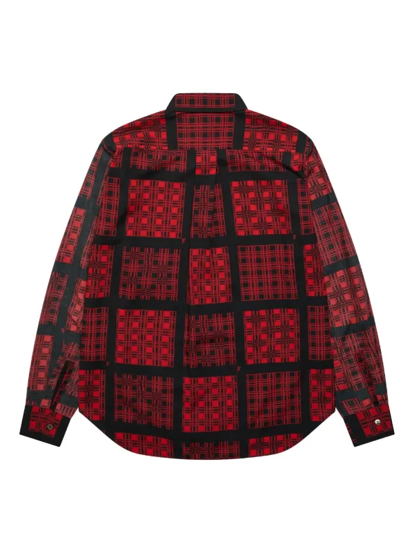 black comme des garcons 25ss チェックシャツ Black Comme Des Garçons チェック シャツ | レッド | FARFETCH JP