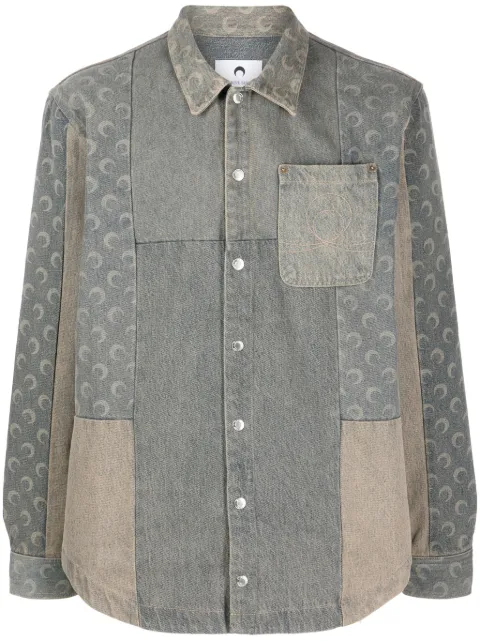 Marine Serre Regenerated Denim shirt