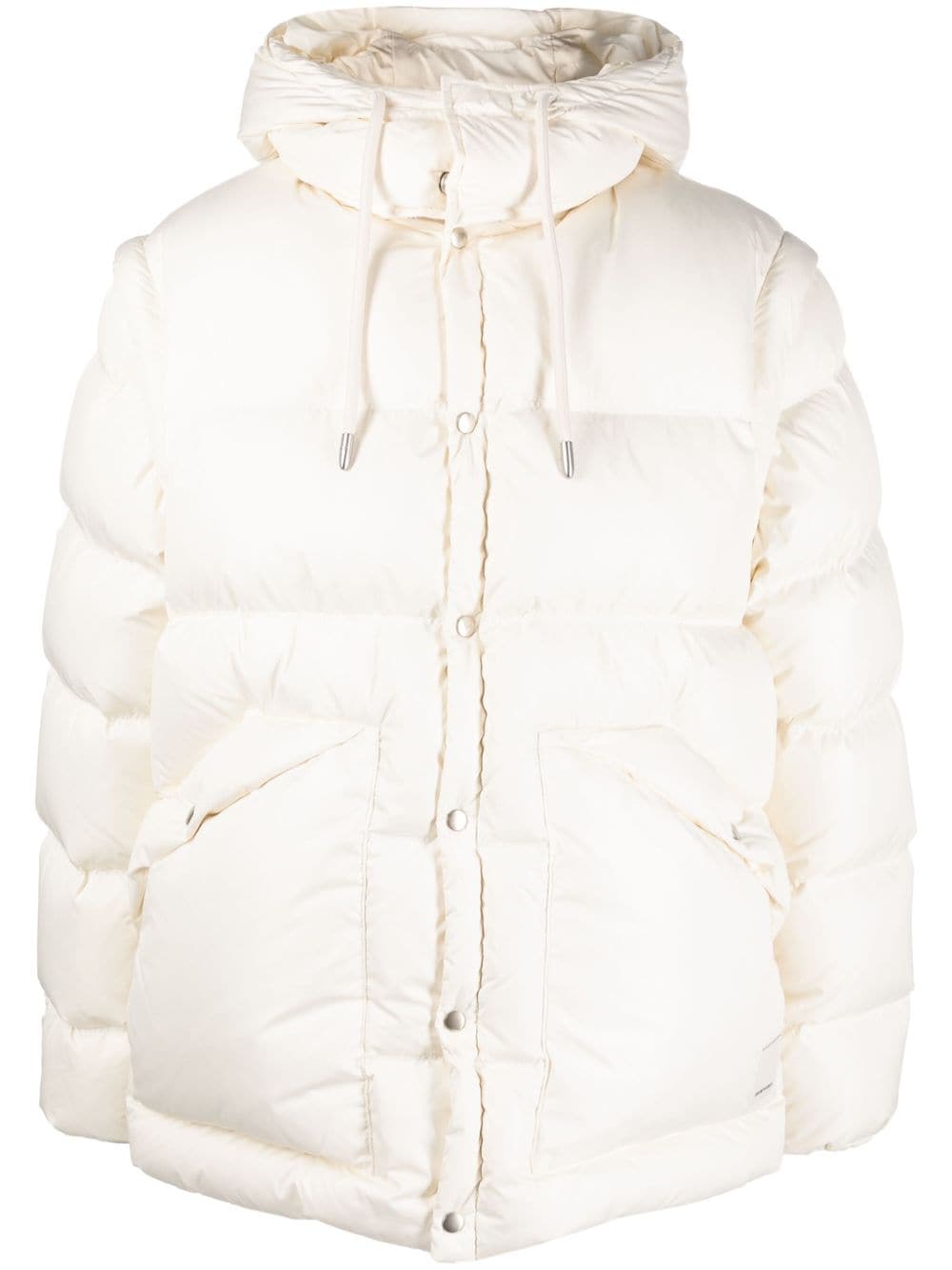 Shop Emporio Armani Hooded Padded Jacket In Neutrals