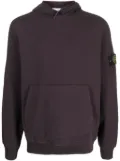 Stone Island Compass-patch cotton hoodie - Purple